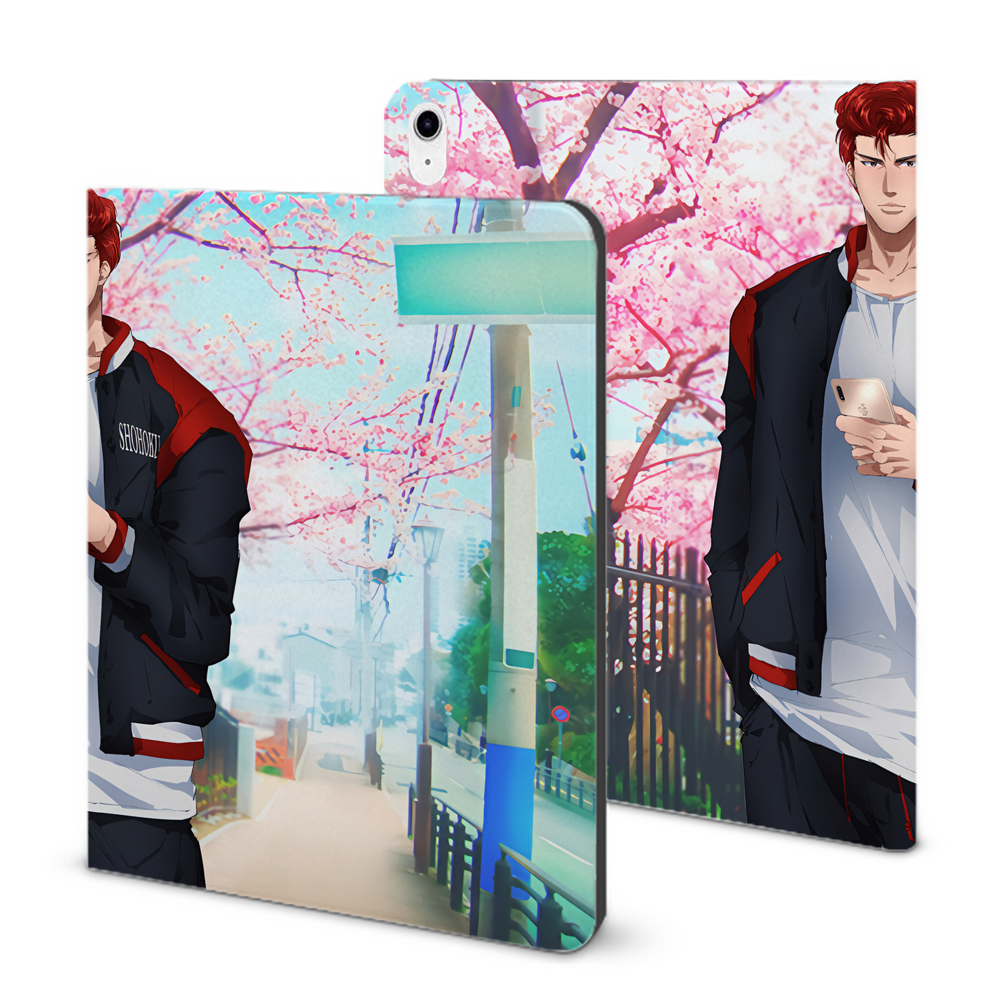 （画像用） SLAM DUNK／スラムダンク IPad ケース ブック型 PUレザー TPU 耐衝撃 軽量 薄型 ペン収納なし 全面保護 IPad 各モデル対応